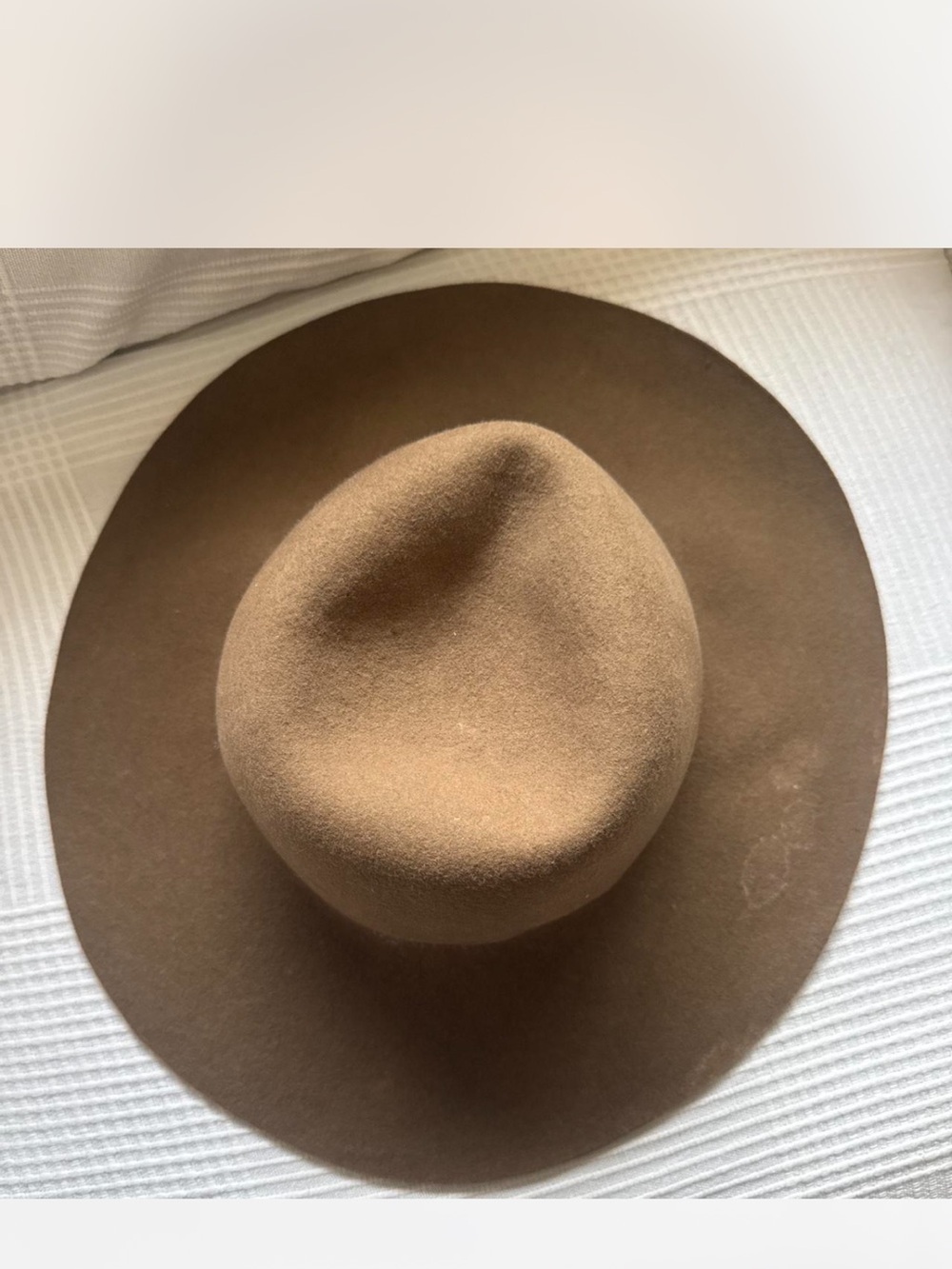 Hat Attack Classic Wide-Brim Wool Fedora Hat - Brown OS